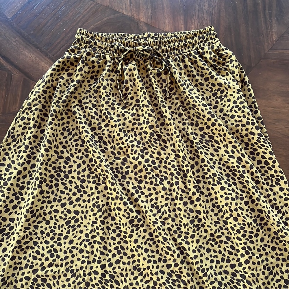 Animal print maxi skirt
